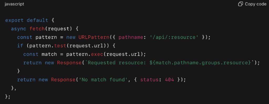 URLPattern API Example
