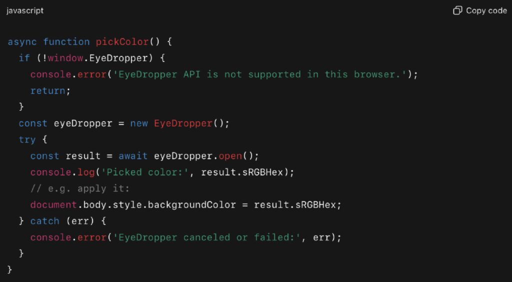 EyeDropper API Example