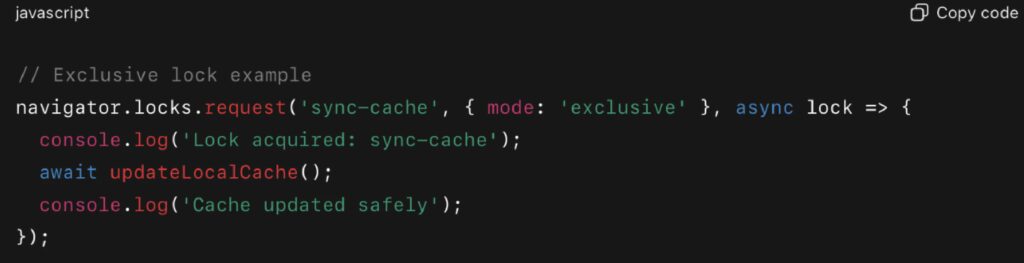 Web Locks API Example